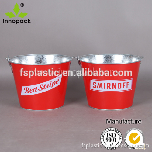 custom logo metal beer bucket bottle ice bucket 5 quart